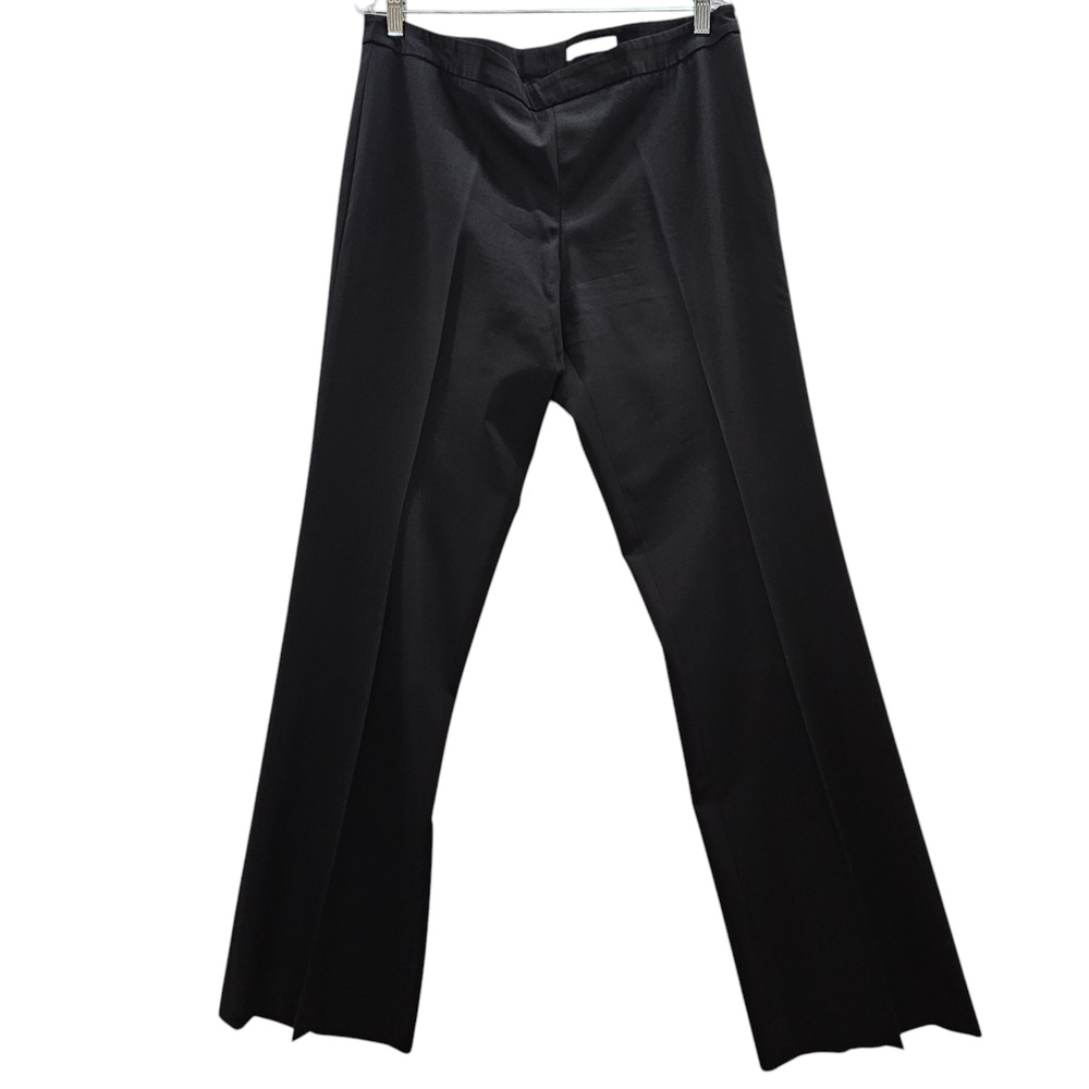 Boss Hugo Boss Pants Womens Size 10 Black Tulea Wool Blend Straight Leg Side Zip